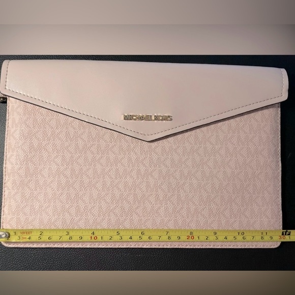 Michael Kors Pink Envelope Style Clutch Purse - Picture 11 of 11